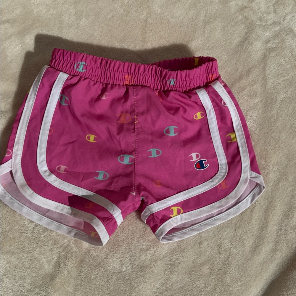 Champion Fuchsia Shorts with White Accents